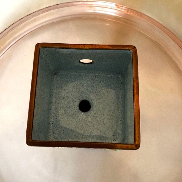 Adorable Empress Arts Enamel metal bird house; trinket box top lid 1999 so cute - Picture 6 of 6